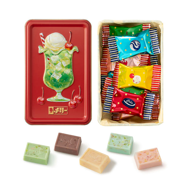 メリーチョコレート　缶　はじけるキャンディチョコレート　アソートメント 2026 メリーチョコレート はじけるキャンディ チョコレート。】アソート